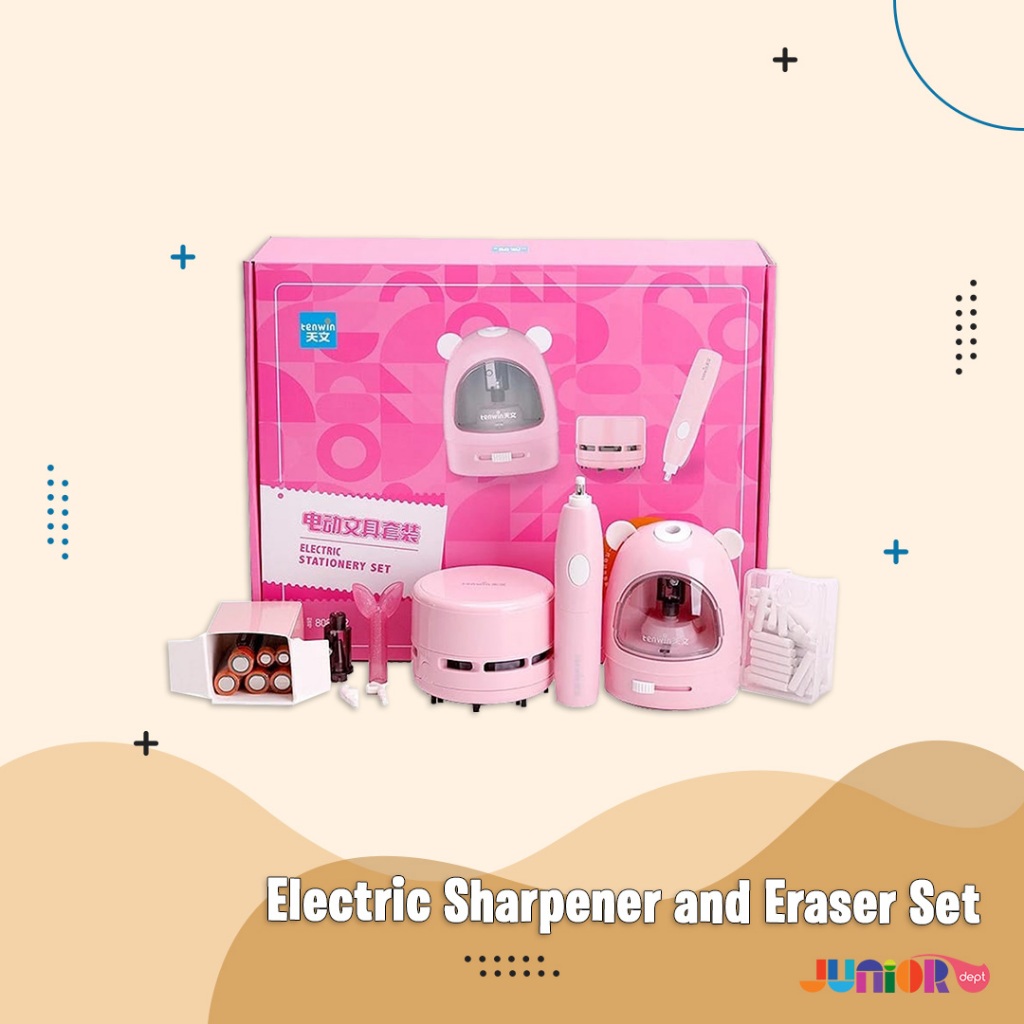 

Electric Sharpener And Eraser Set / Rautan Dan Penghapus Electric Set