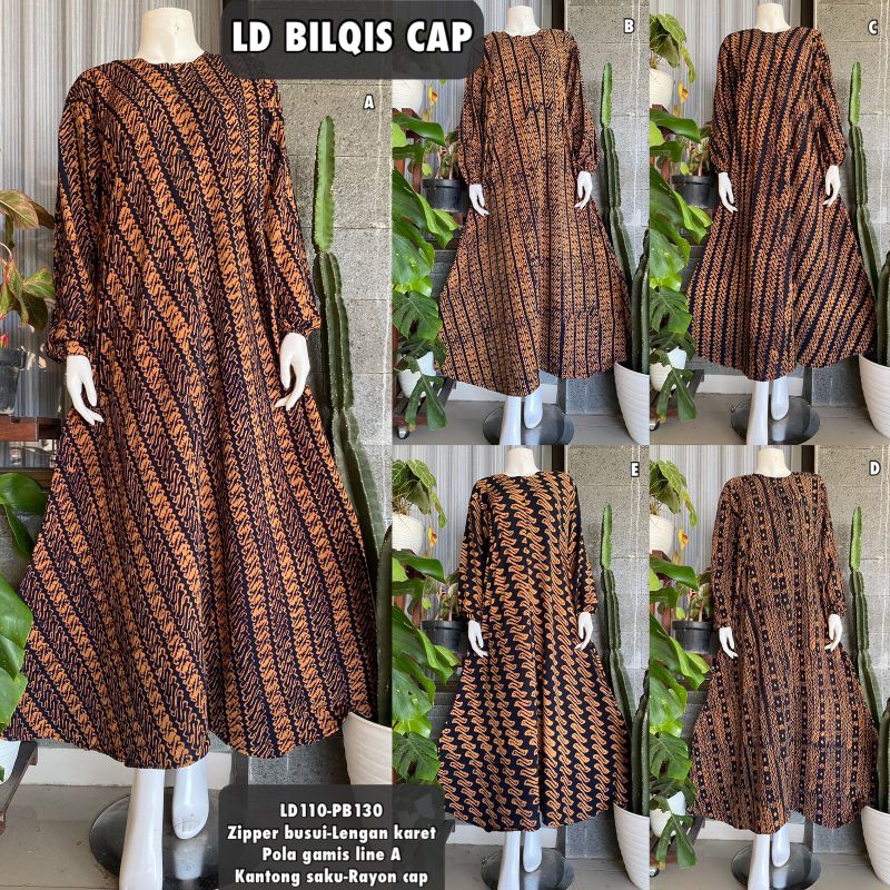 DASTER PANJANG BATIK/LONGDRESS BILQIS BATIK CAP ASLI SOLO