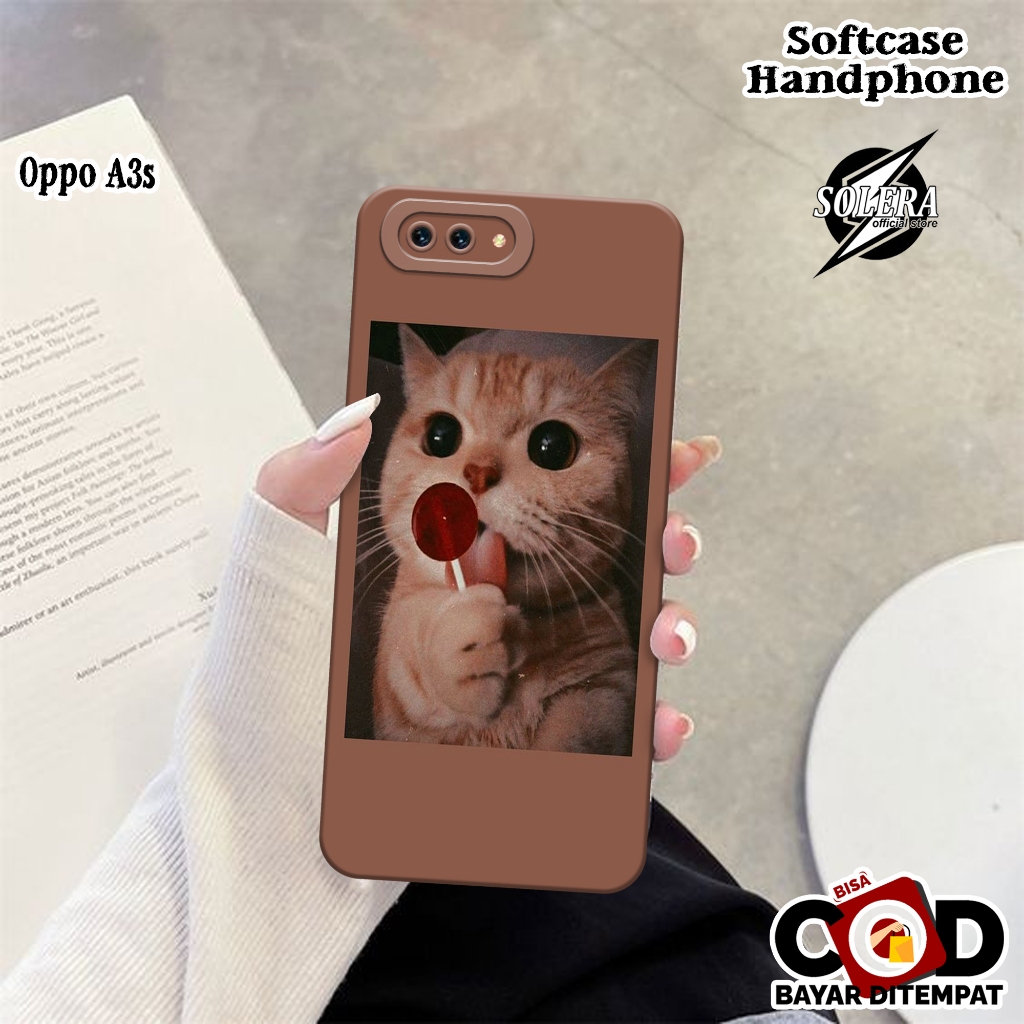 Case Oppo A3s Softcase Oppo A3s Silikon Pro Camera Fashion Case Kartun Kucing Lucu Cover Hp Kesing O