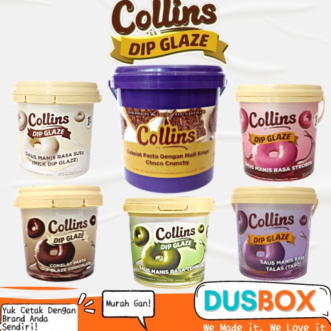 

Stock ready Collins Choco Crunchy 1 kg / Collins Dip Glaze / Collins Coklat / Collins Strawberry Susu Tiramisu Green Tea Taro