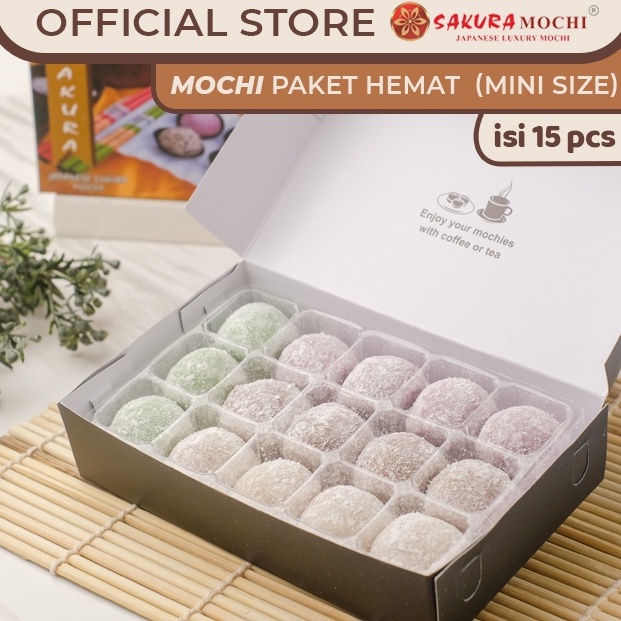 

Real produk Paket Hemat Isi 15 Mochi - Mochi Sakura - Sakura Mochi - Mochi sakura jogja- mochi mix