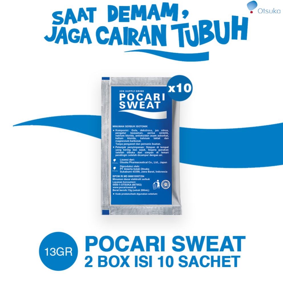 

Extra promo POCARI SWEAT SACHET 13gr - 5 Sachets x2