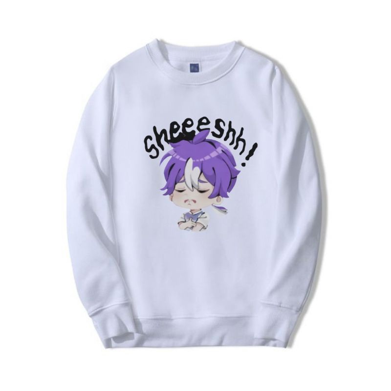 HOT Product Sweater Crewnek Emot sheeeh Sweater putih Sweater wanita sweater pria keren grosir