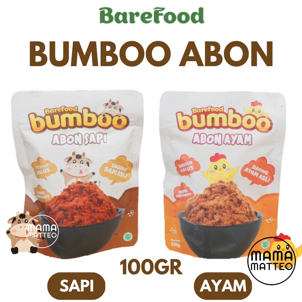 

Fresh BAREFOOD BUMBOO Abon Sapi & Ayam 100gr Tanpa MSG & Pengawet / Abon Cemilan MPASI Anak & Dewasa / BANDUNG