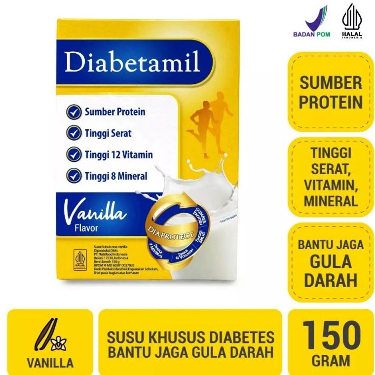 

Laris Lagi [PROMO] DIABETAMIL Milk Vanilla 150gr - susu khusus diabetes