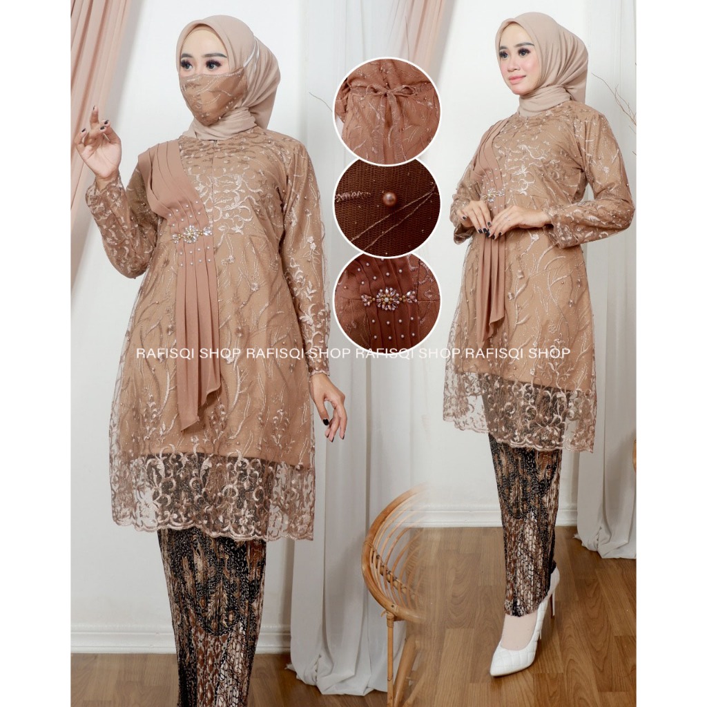 TUNIK WANITA BRUKAT KEBAYA MODERN TUNIK SELENDANG