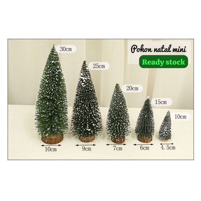 Hiasan Dekorasi Meja Pajangan Pohon Mini Natal Christmas Salju/POHON NATAL MINI SALJU HIAS RUMAH/POH
