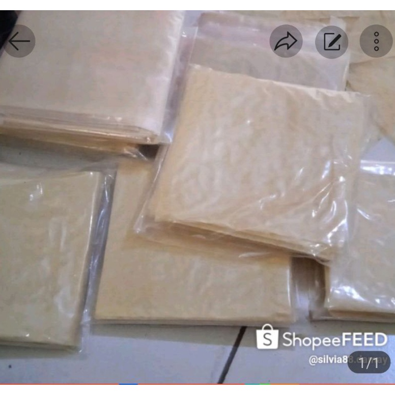 

❤[PROMO ⚡ALE!!!]❤ Baru Kulit Tahu UK 10x10cm Warna MIX (Putih dan Coklat) Isi 50 Lembar