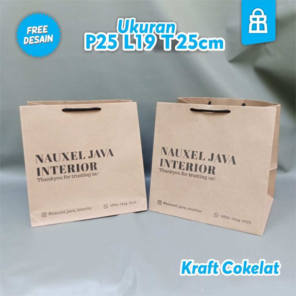 

Paperbag Tas Kertas Tempat Bento bahan kertas kraft