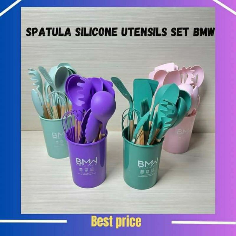 SPATULA SILICONE UTENSILS SET BMW