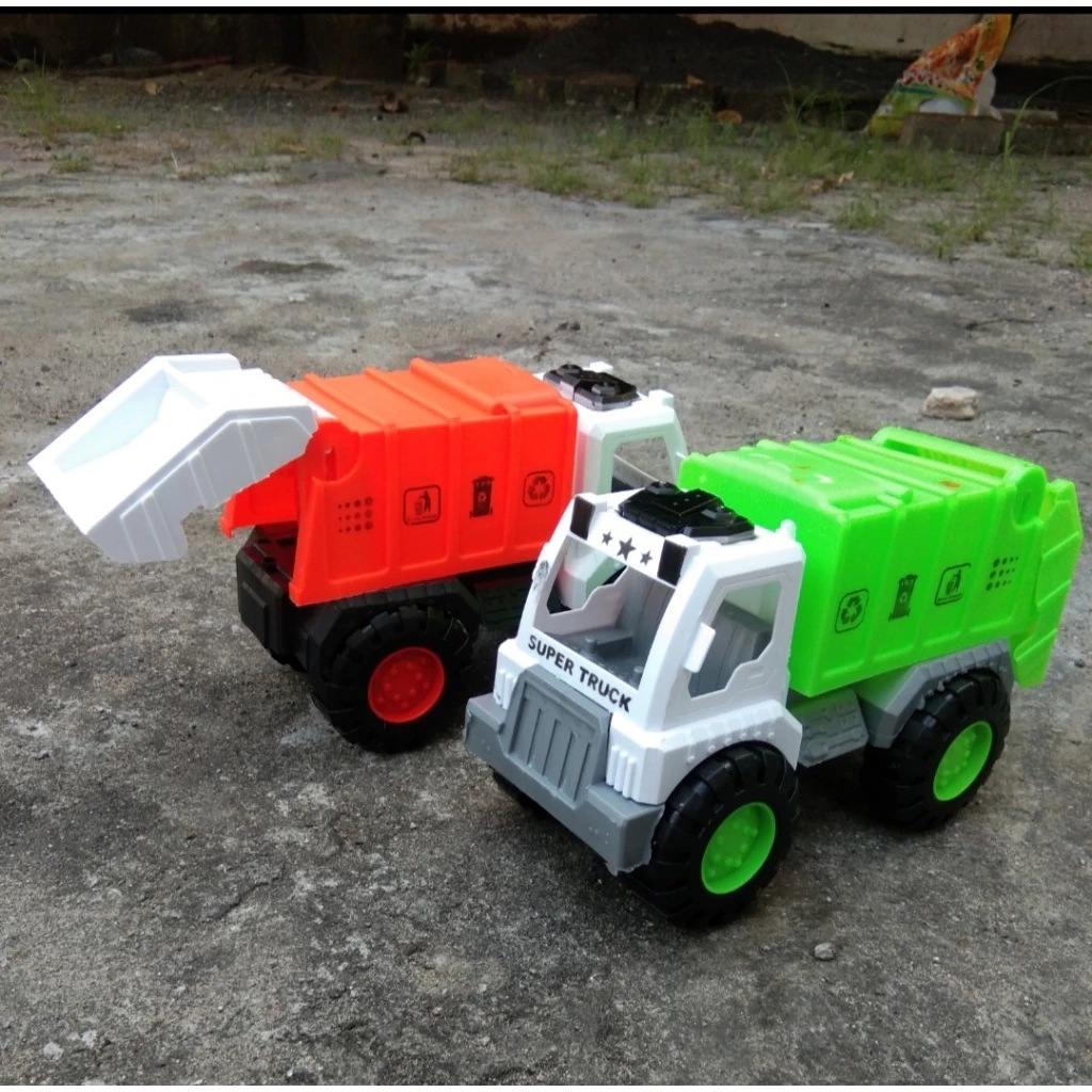 MAINAN ANAK MOBIL TRUK SAMPAH AK95 PINTU BAK BISA BUKA TUTUP SNI MURAH