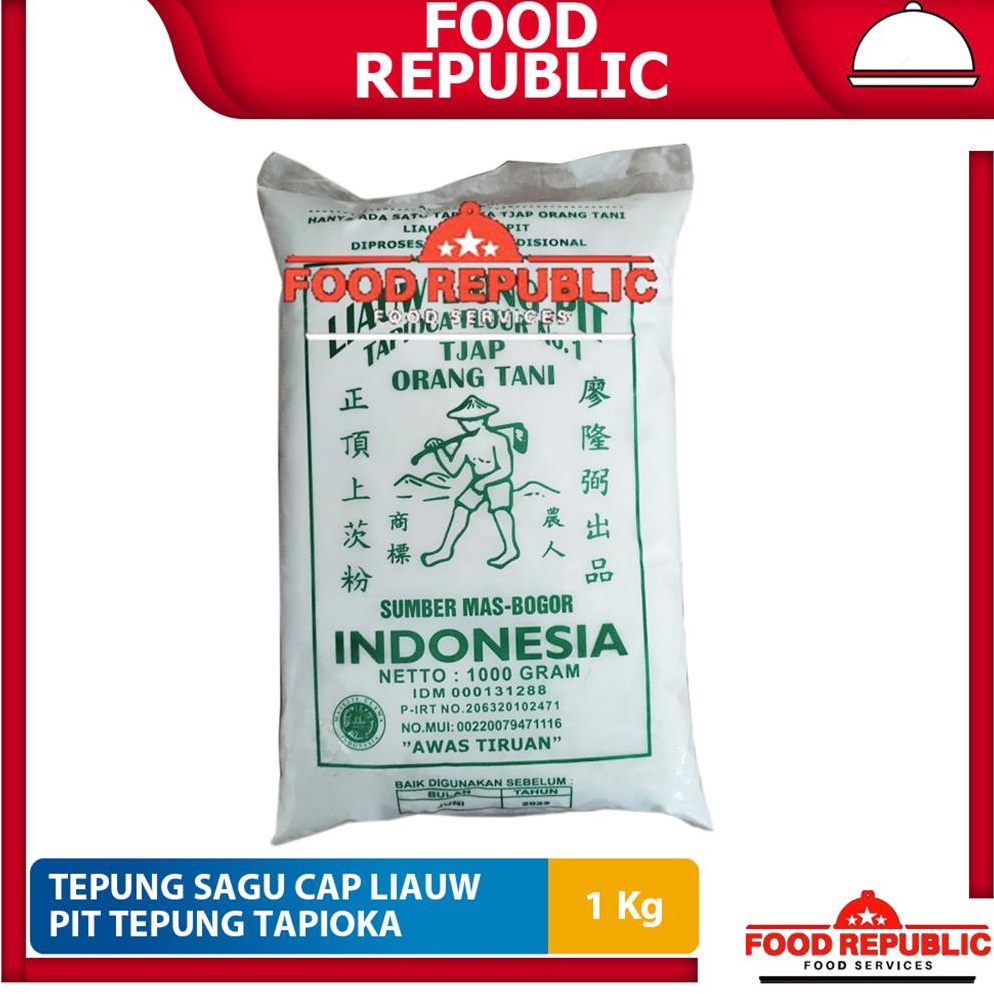 

Larismanis TEPUNG SAGU TANI CAP LIAUW LIONG PIT 1 KG - TEPUNG TAPIOKA HALAL