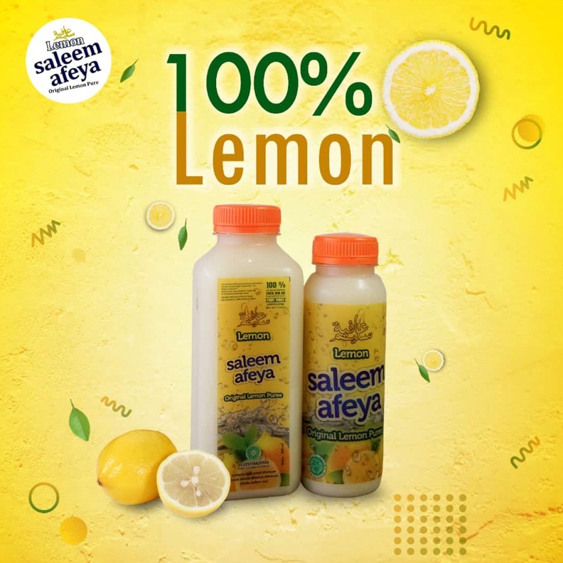 

✨COD✨ Lemon Saleem Afeya Original 500ML/ Lemon Saleem Afeya/ Saleem Afeya/ Sari Lemon Murni/ Original Lemon Puree 100% 