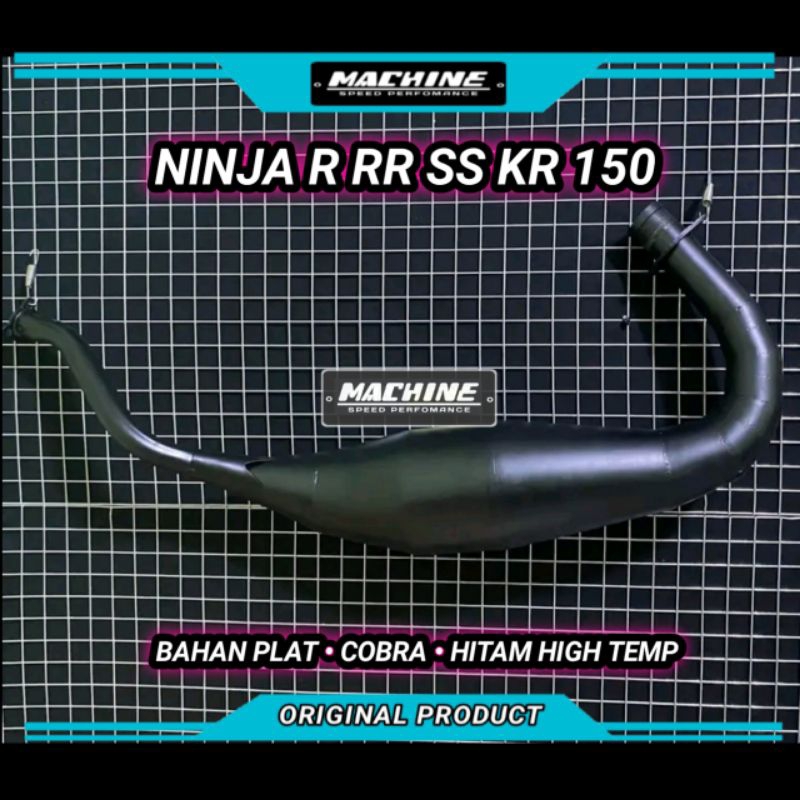 CHAMBER PERUT GEMBUNG KNALPOT NINJA R RR SS KR 150 VICTOR HITAM DOFF COPY CMS STEP STANDAR
