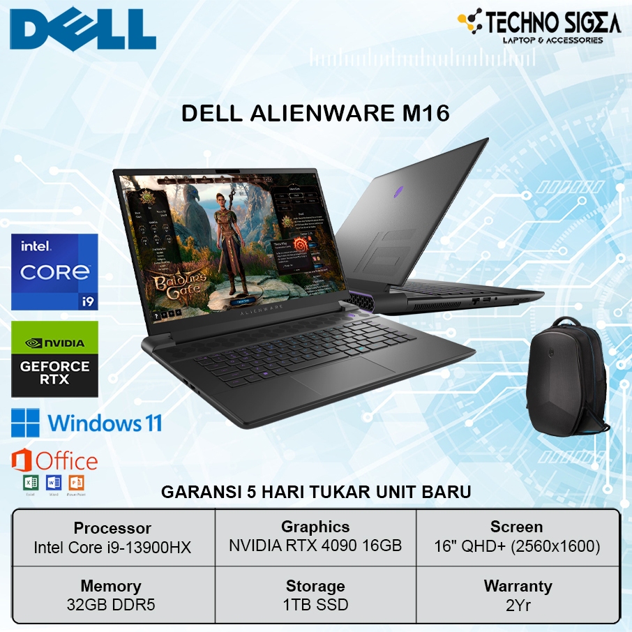 DELL Alienware M16 R1 i9 13900HX RTX4090 16GB 32GB 1TB 16.0 QHD+ 240Hz