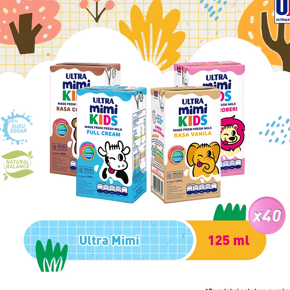 

DZHJ7936 TEBUS MURAH Ultra Mimi Susu UHT 125ml [Paket isi 40pcs] - Pilihan Varian Rasa