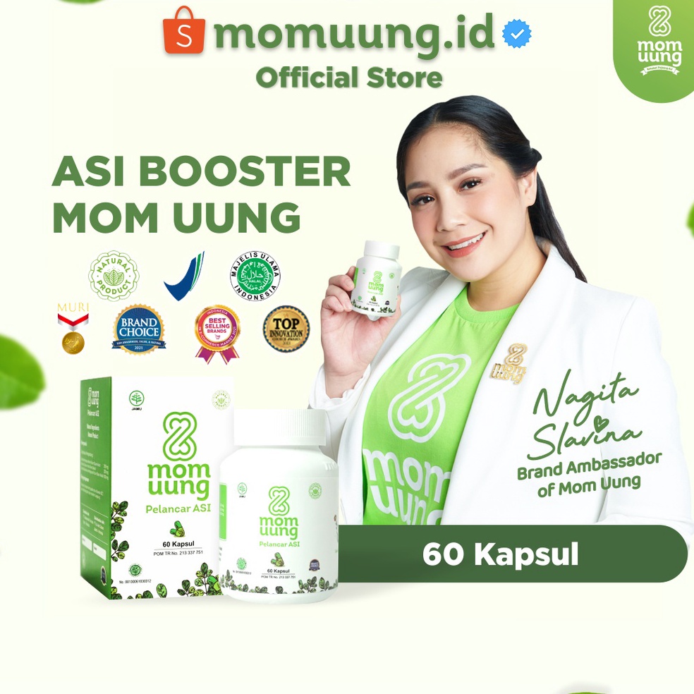 9.9 Promo Brand KELORCAP MOMUUNG MOM UUNG BOOSTER ASI PELANCAR ASI 60 KAPSUL HALAL BPOM HERBAL MOMUU