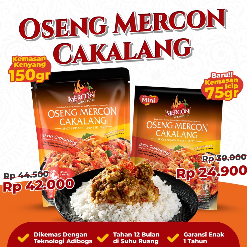 

GROSIR MURAH Mercon Merah Putih - Satuan || Oseng Mercon Cakalang