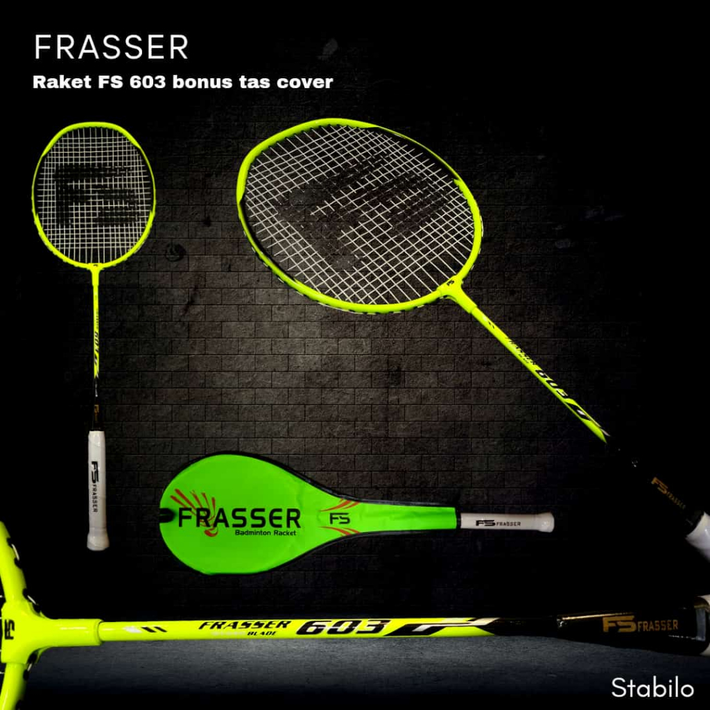 hot sale raket badminton raket bulutangkis bonus tas full cover fs 603