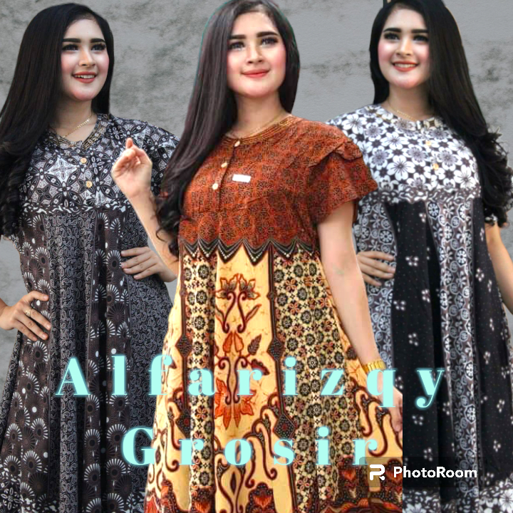 DASTER JUMBO XXXL LD 140 / DASTER PAYUNG KLOK BUSUI DAN BUMIL KANCING DEPAN / DASTER PAYUNG JUMBO XX