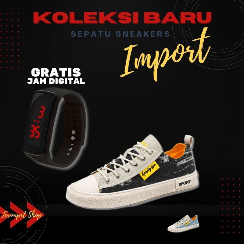 Sepatu sneakers pria impor sepatu casual pria import sepatu sneaker pria