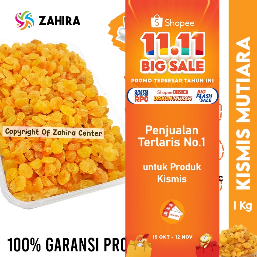 

Terlaris Today Kismis Premium 1kg Asam Manis Mutiara Raisins Rasa Manis Enak Fresh Khas Arab MPASI Oleh-oleh Haji Umrah serbuuu !