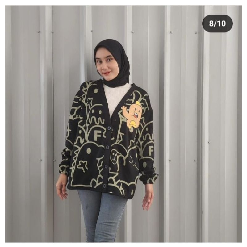 OUTHER Hi Dino Fullprint cardygan fullprint Hi dino