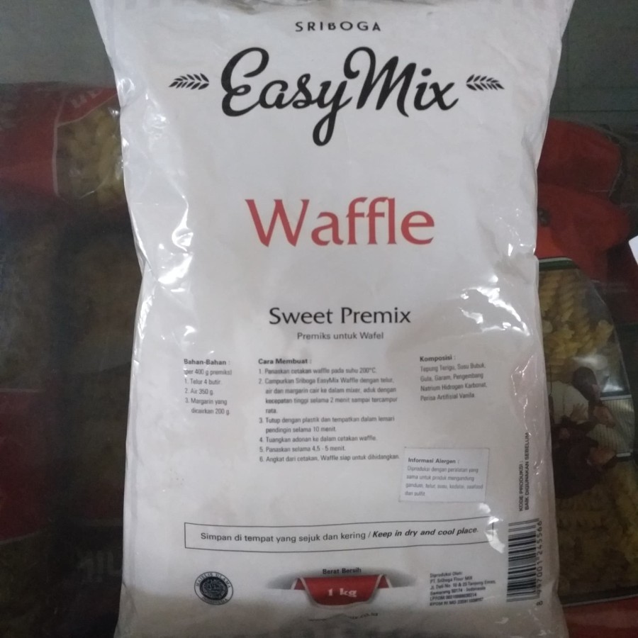 

sriboga easymix waffle 1kg tepung premix