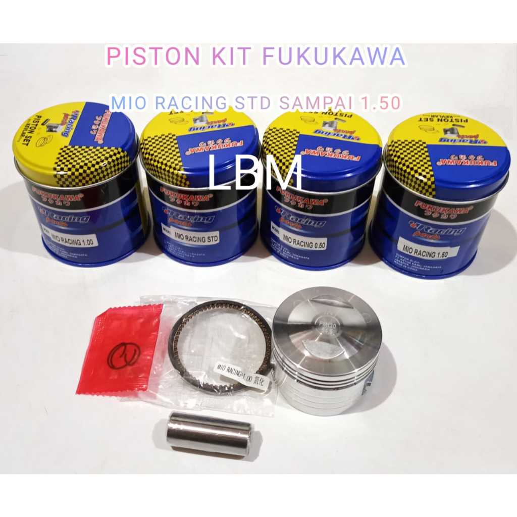 PISTON KIT RACING FUKUKAWA MIO MIO SPORTY MIO SOUL MIO FINO KARBURATOR MIO SMILE UKURAN (STD = 53.5M