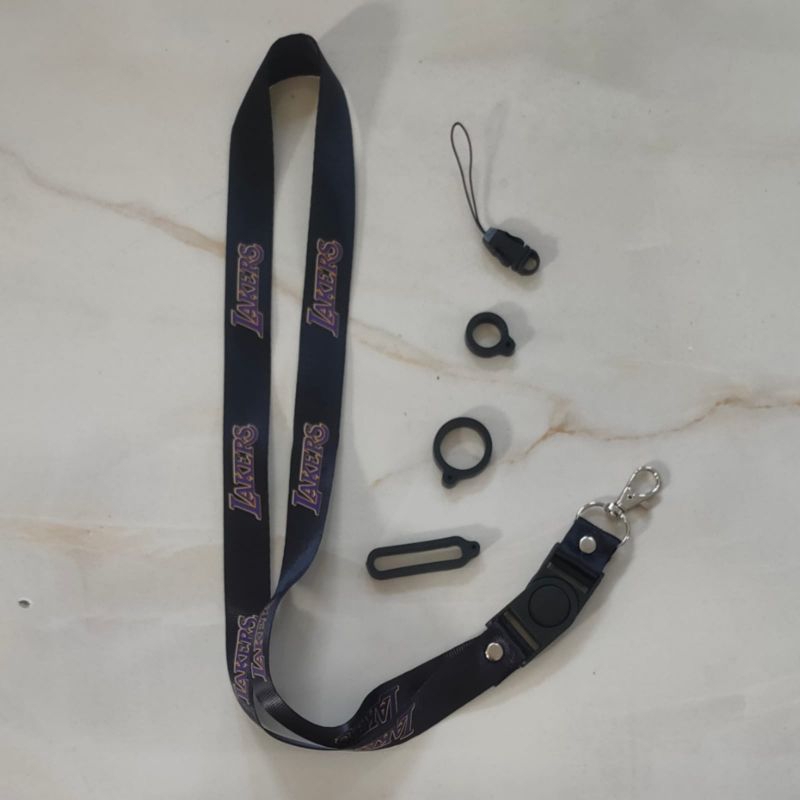 

TALI LANYARD LAKERS NBA / LANYARD HITAM Premium lanyard / gantungan kunci / gantungan id card / gantungan flashdisk / nametag hp name tag / handphone BEST SELLER COD ak