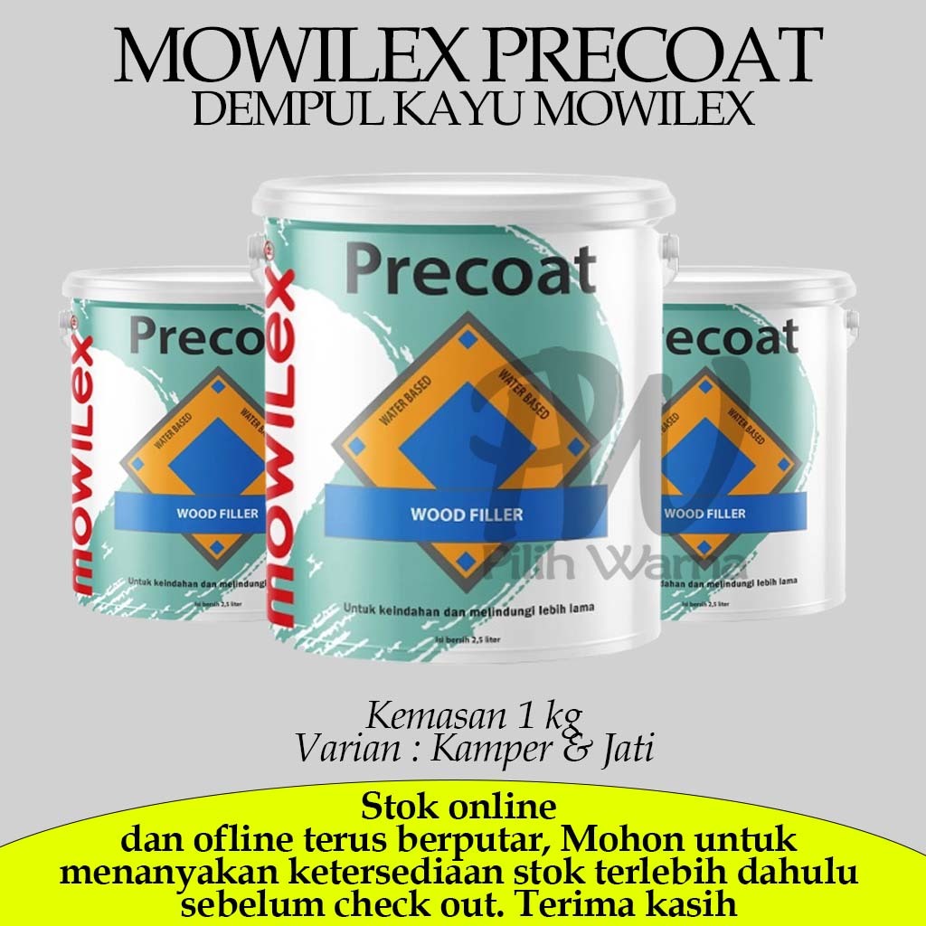 DEMPUL KAYU / PRECOAT / PLAMIR KAYU MOWILEX 1 KG