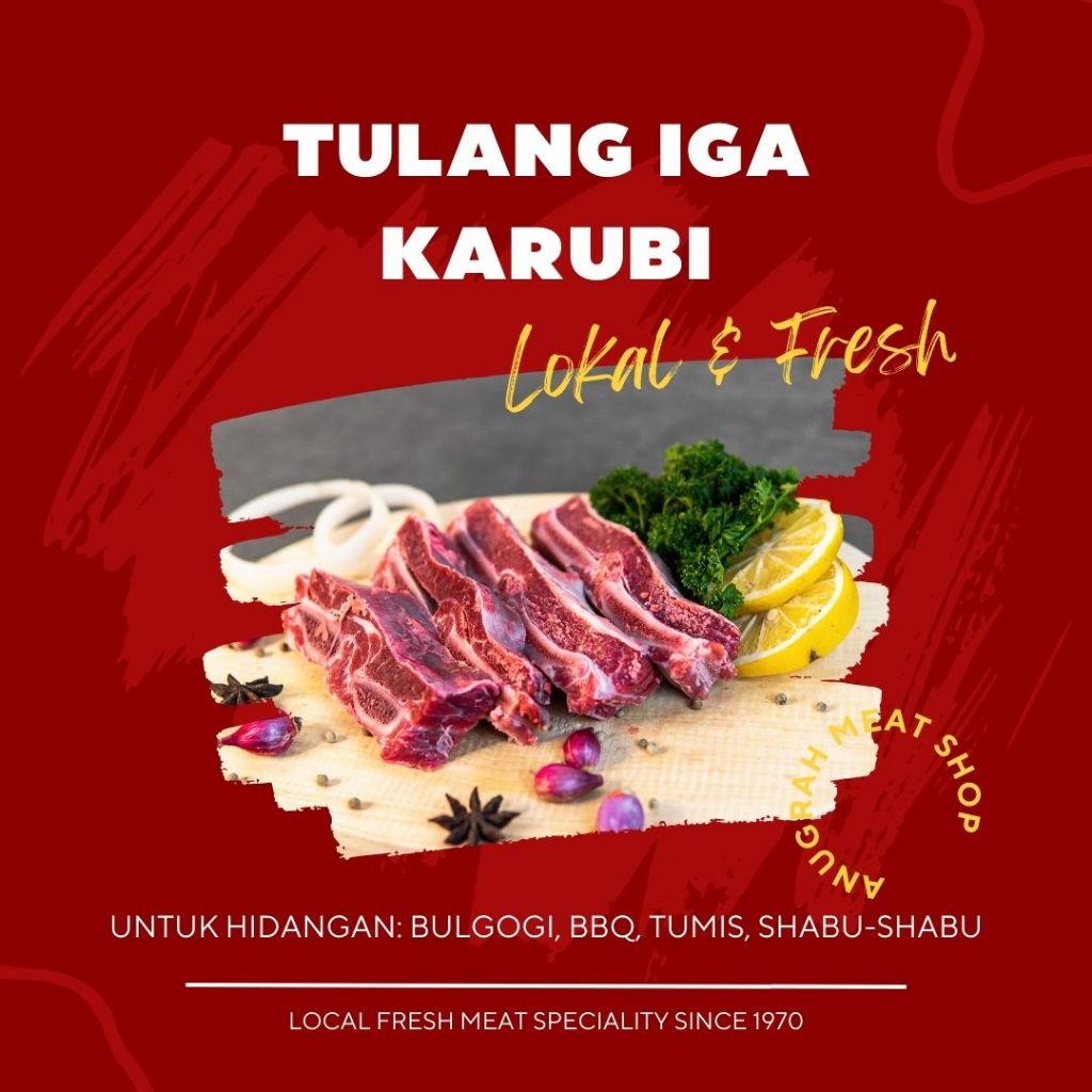 

Karubi Tulang Iga Daging Sapi Lokal Segar - Anugrah Meat Shop