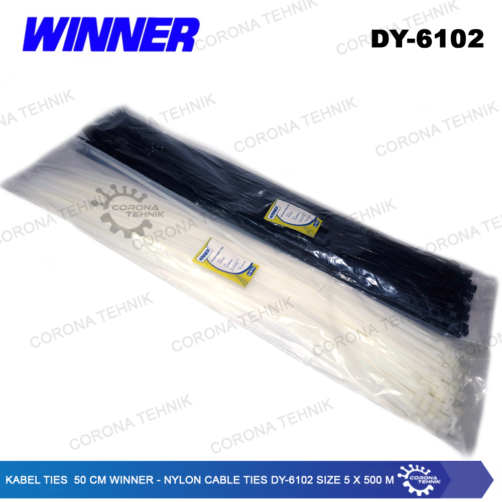 

Nylon Cable Ties DY-6102 Size 5 x 500 mm - Kabel Ties 50 cm Winner