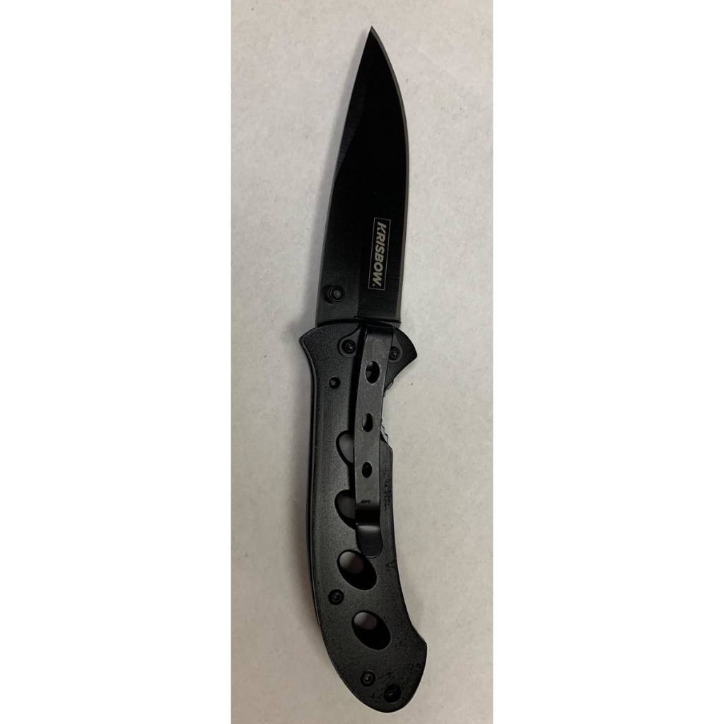 KRISBOW FOLDABLE KNIFE 4.5IN || FOLDING KNIFE BLACK LRFK1