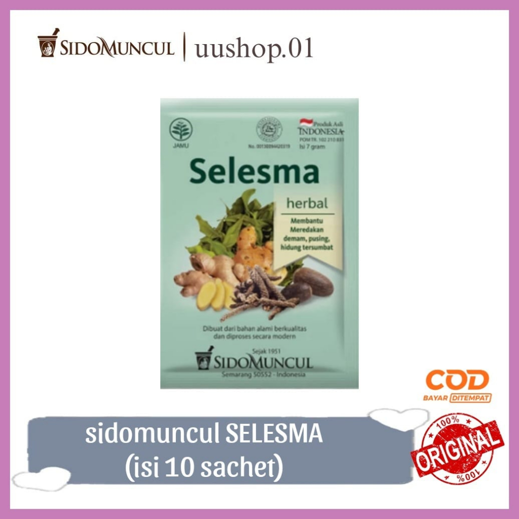 

Jamu Sidomuncul Selesma (isi 10 bungkus)