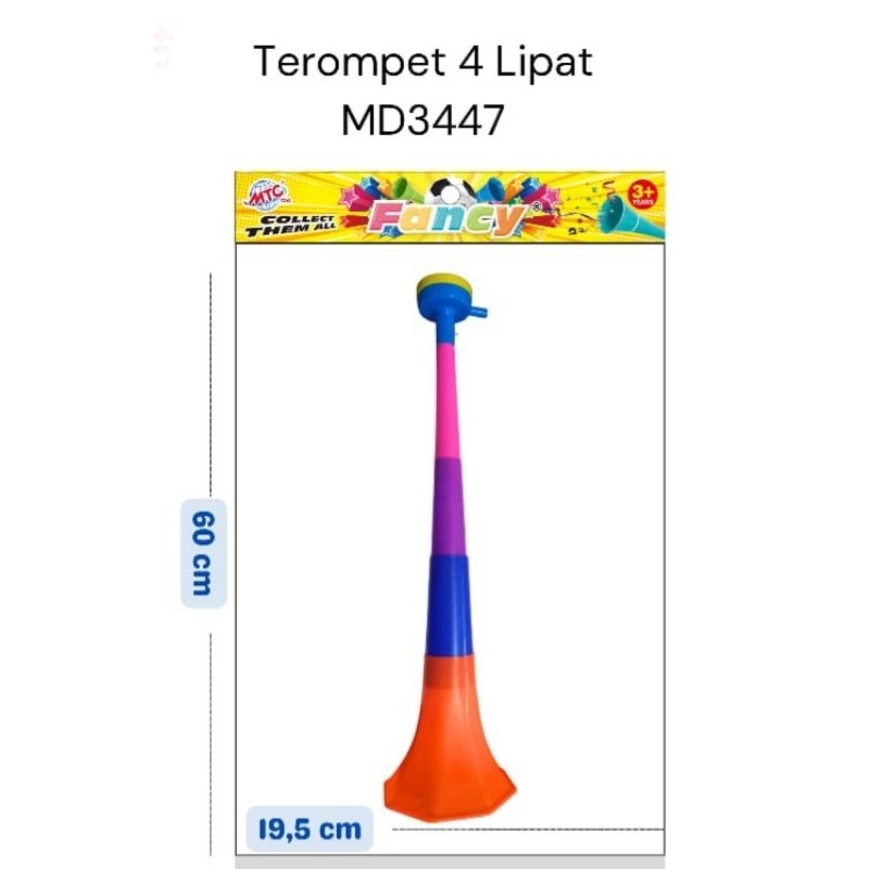 Terompet tahun baru 4 Lipat - terompet susun 4 - grosir terompet tahun baru