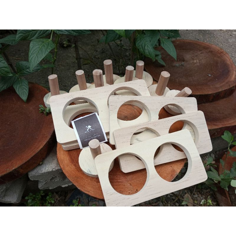 Cetakan Donat Double/ Alat Pembenbentuk Donat Kayu