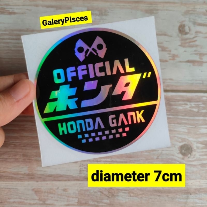 stiker honda gank bulat stiker motor hologram keren