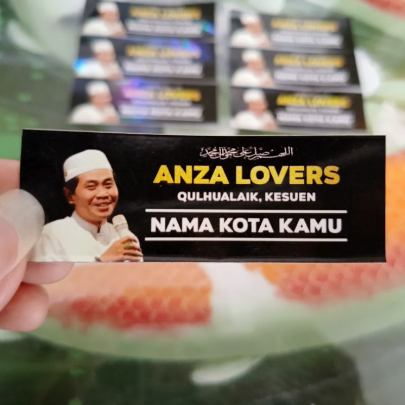 

(Minimal Order 10pcs) Stiker Anza Lovers, Pecinta Anwar Zahid, Background Hitam, Vynil/Hologram, Tahan Air Tahan Lama