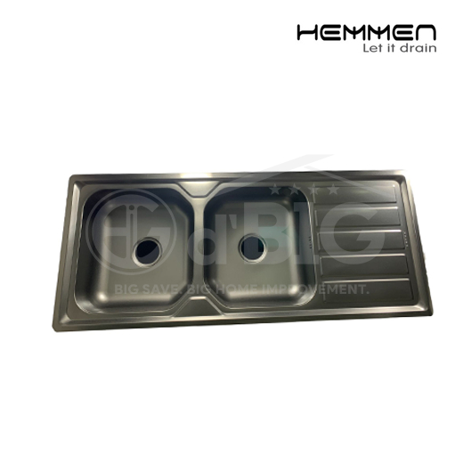 HEMMEN KITCHEN SINK+AFUR+SELANG PIPA SET (WGS12050-NB)
