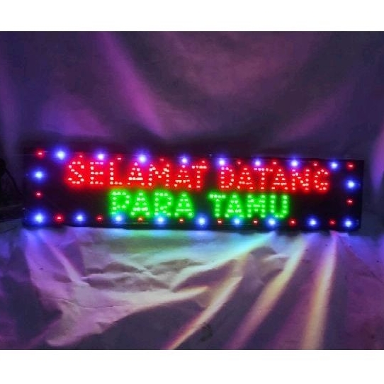 papan lampu led Tulisan SELAMAT DATANG PARA TAMU