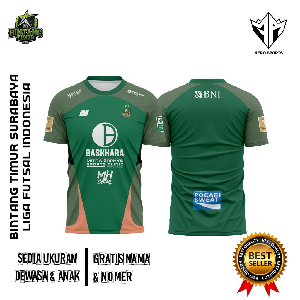 Jersey Bintang Timur Surabaya 2023/24 Full Printing Terbaru