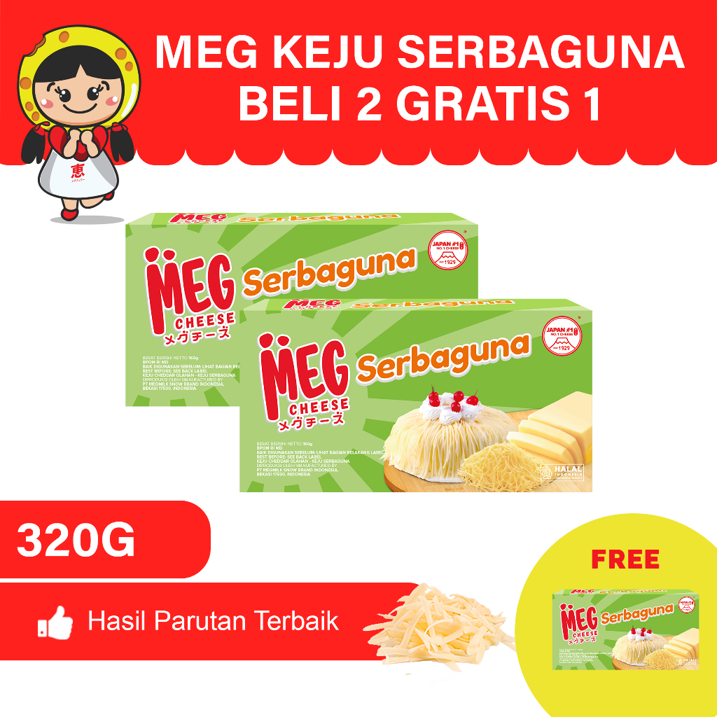 

BELI 2 GRATIS 1 - MEG Keju Serbaguna 160 gr