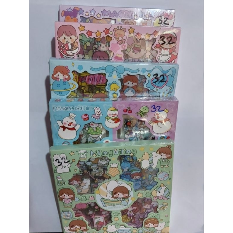 

STIKER BOX isi 100 stiker momo stiker mixue stiker cici isi 100