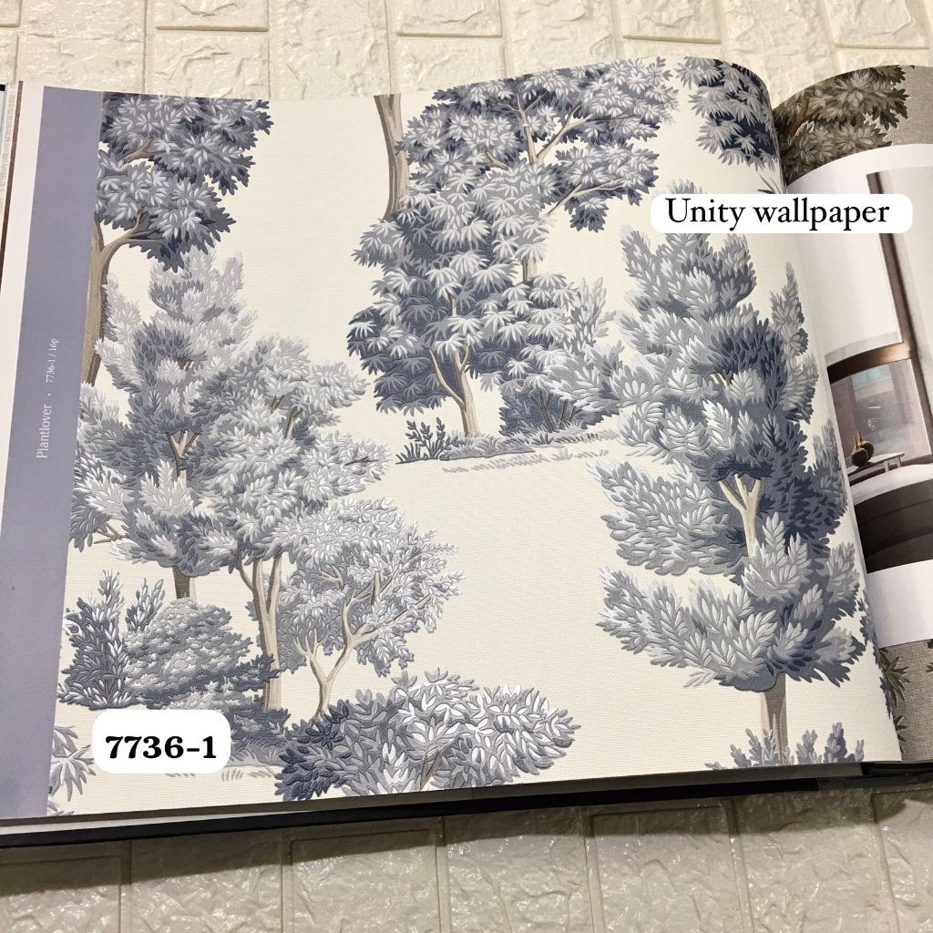 WALLPAPER DINDING MOTIF POHON BERINGIN 3D MODERN MNG