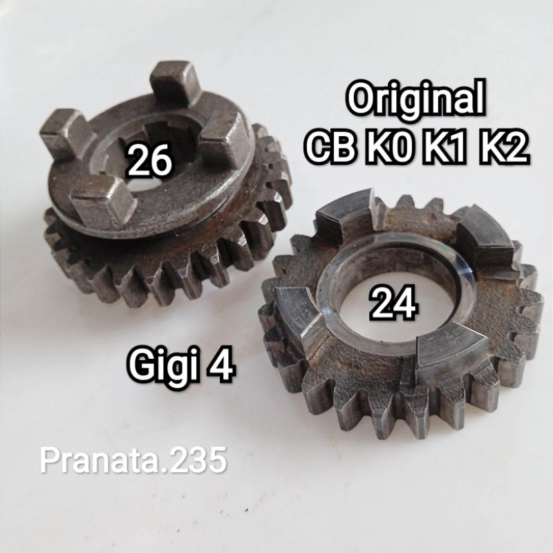 Original Set Gigi 4 Rasio Mata 24 - 26 Honda CB K0 K1 K2 JAPAN Copotan CB 100 CB 125 Glatik Gelatik 