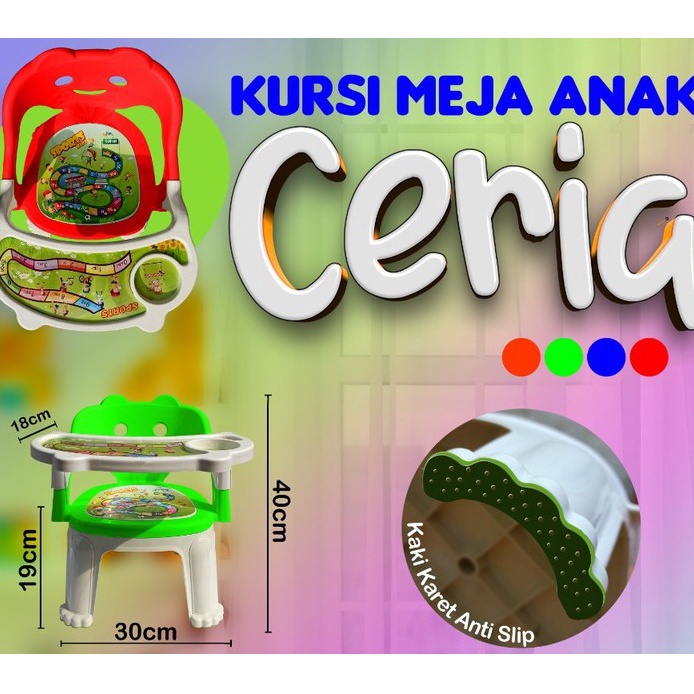 ➱➴≛❉ KURSI MAKAN BAYI/MEJA KURSI ANAK TABITHA CERIA/ KURS MEJA MAKAN BAYI/MEJA KURSI MAKAN TABITHA C