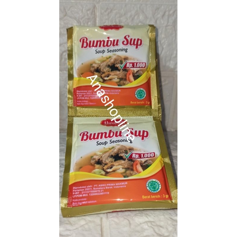 

Bumbu Sup Abrofood 2X3gr / bumbu bubuk abrofood/ abrofood