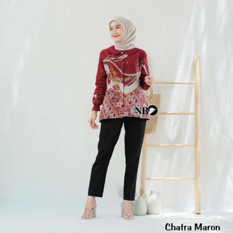 Batik Wanita Modern Blouse Batik Wanita Kerja Kantor