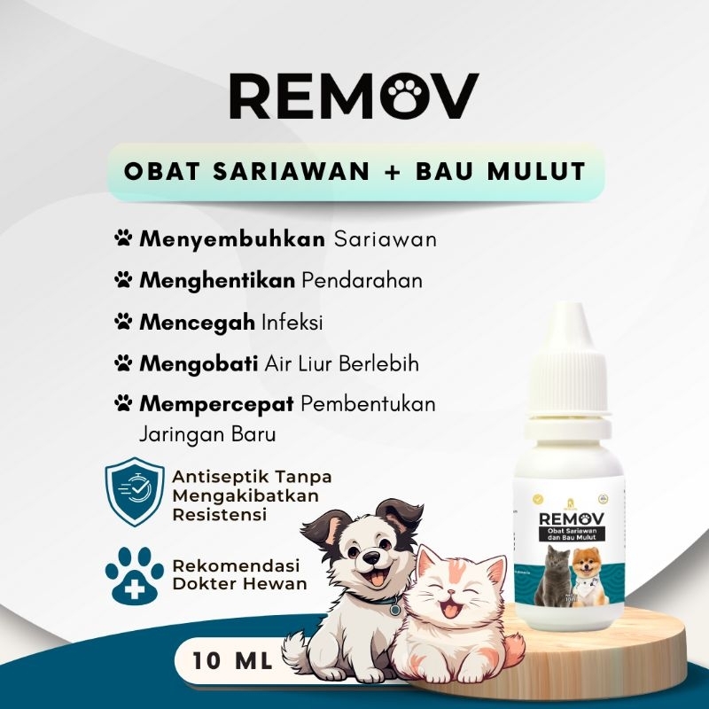 Remov obat sariawan 10ml kucing& Anjing ampuh